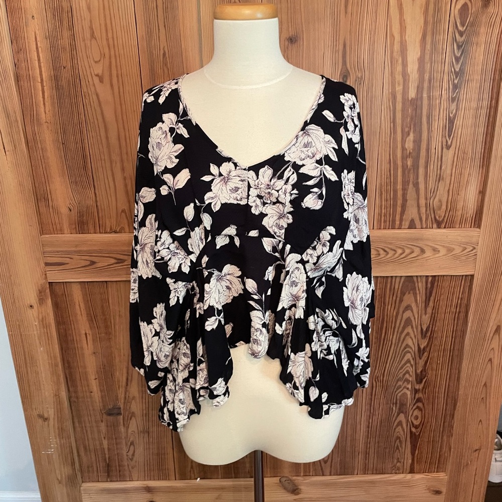 Black Flowy Blouse